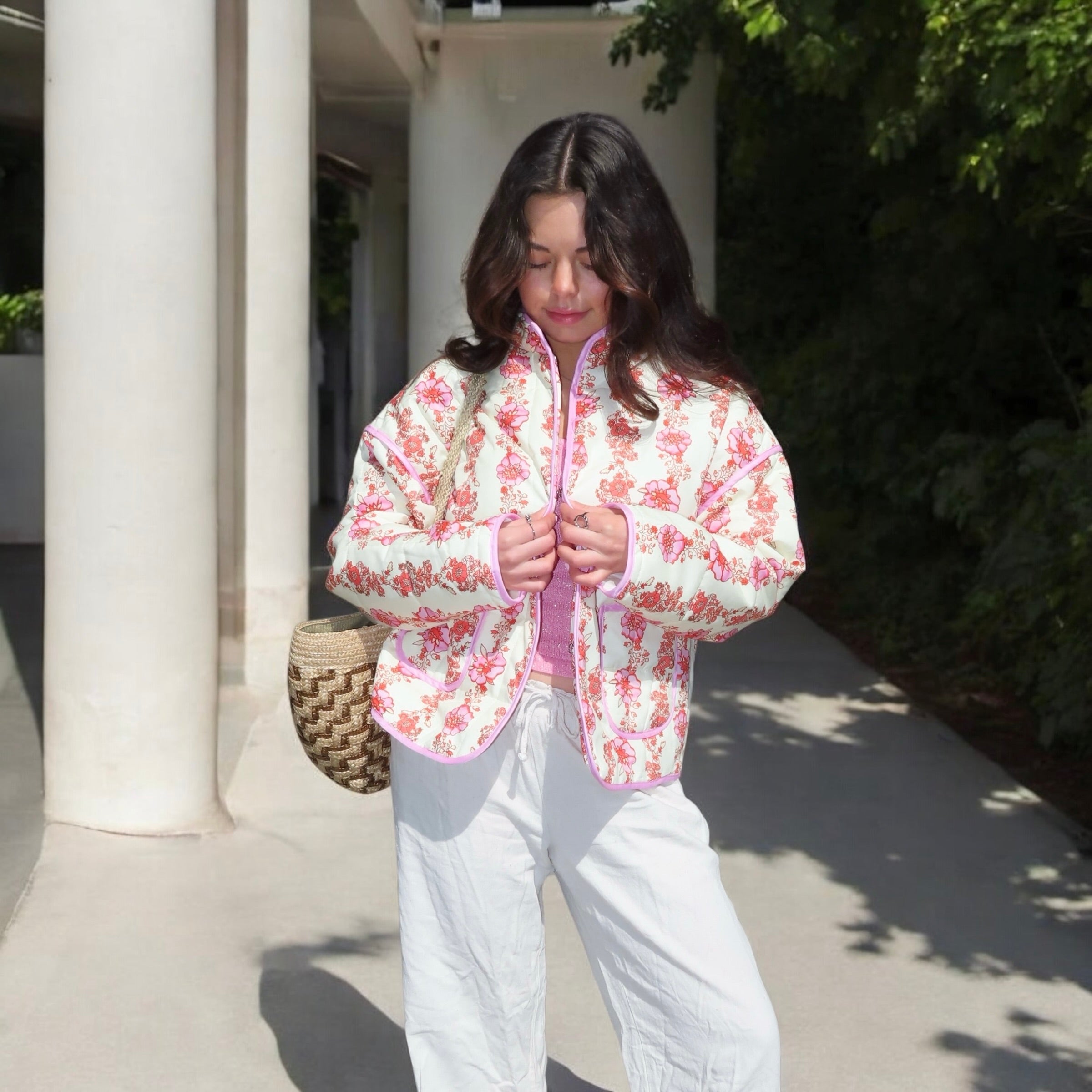 Elena Floral Quilted Jacket