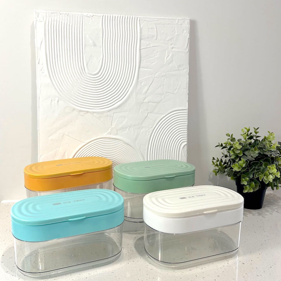 Pastel 2 in 1 Round Ice Cube Maker with Storage Box