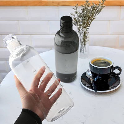 Elia Transparent Water Bottle With Time Marker