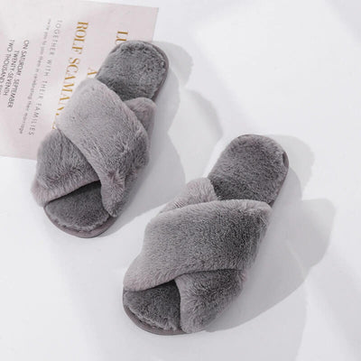 Nordic Cozy Cross Band Slippers