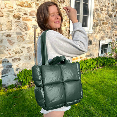 Elia Quilted Puffer Tote Bag
