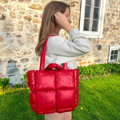 Elia Quilted Puffer Tote Bag