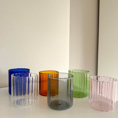 Colorful Vintage Glassware Cups