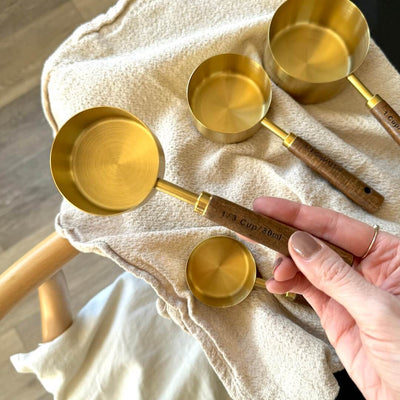 Wooden Measuring Cups and Spoons