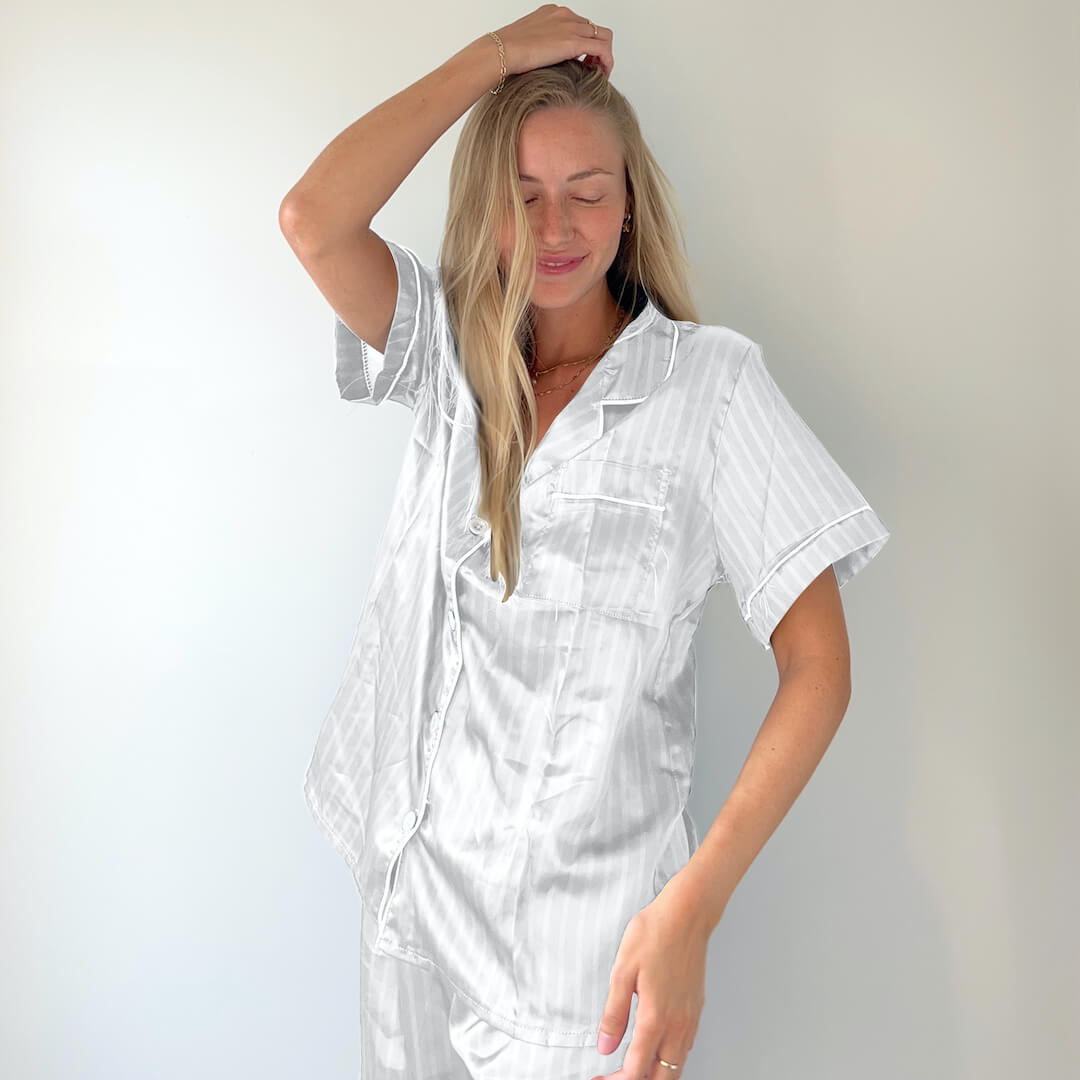 nordic_peace_white_two_piece_satin_sleepwear_pajama_set_short