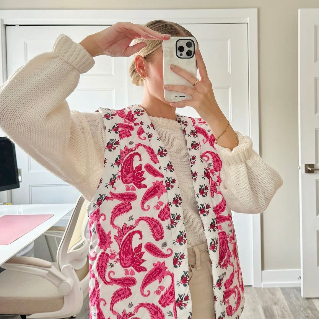タグ付き未使用 Rosymonster flower quilting vest Rosie Floral Quilted Vest