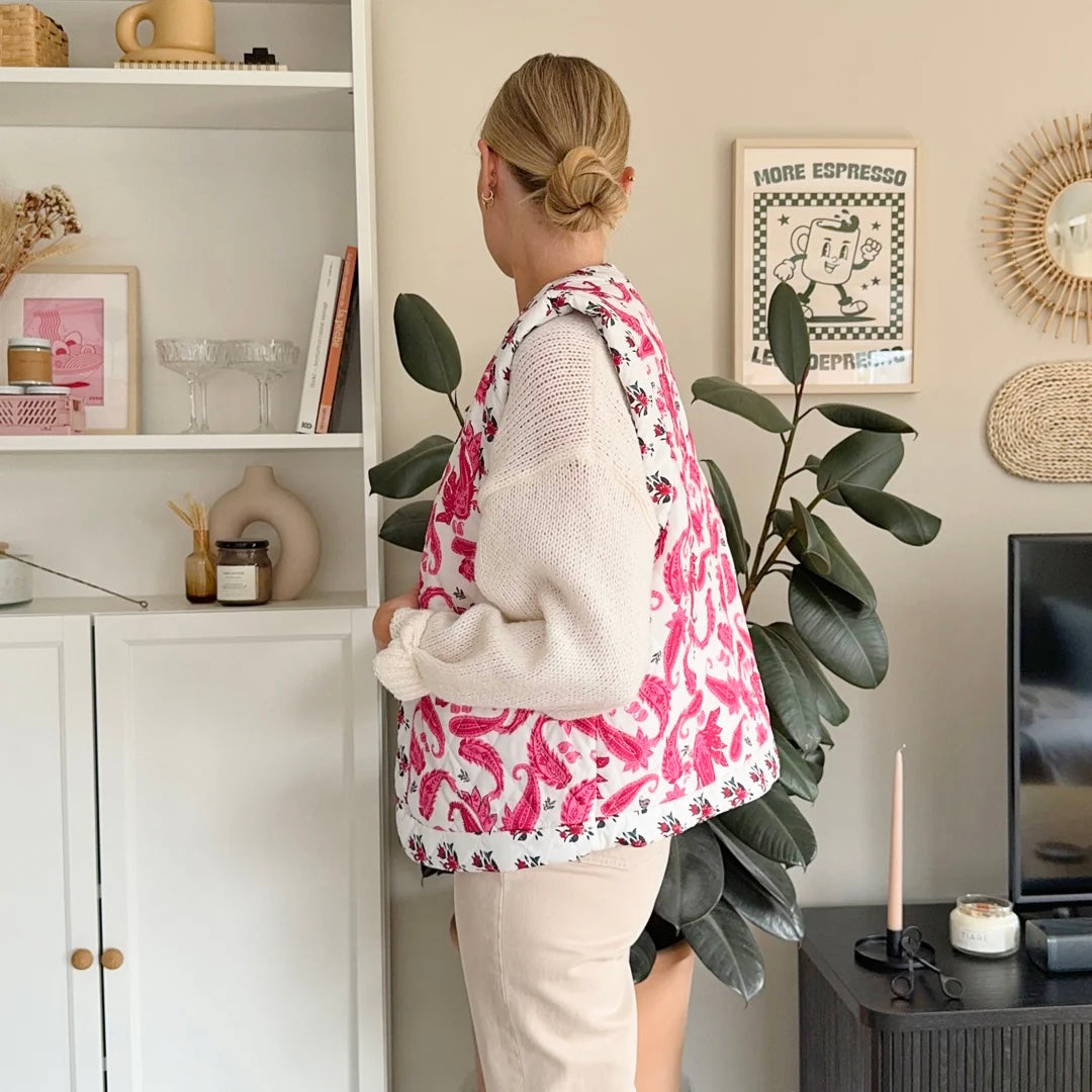 Rosie Floral Quilted Vest