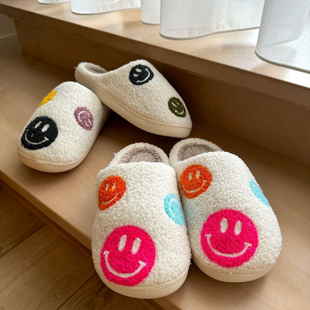 Colorful Happy Face Slides Slippers