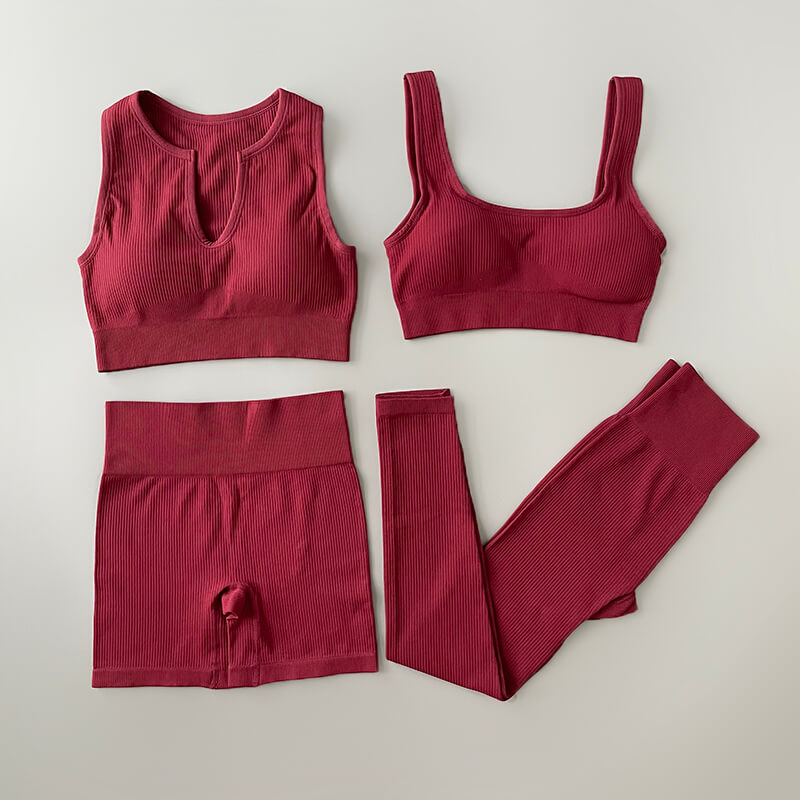 nordic_peace_eva_4pcs_ribbed_yoga_workout_set_wine_red_women_gym_clothing