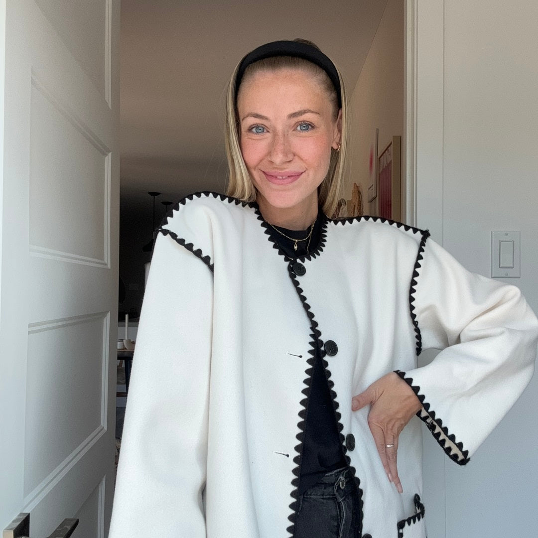 Nordic Oversized Coat with Scarf Nordic Peace