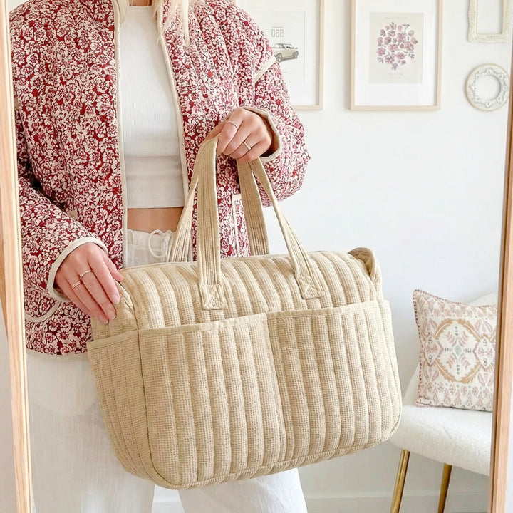 Modern diaper tote bag for baby essentials and travel