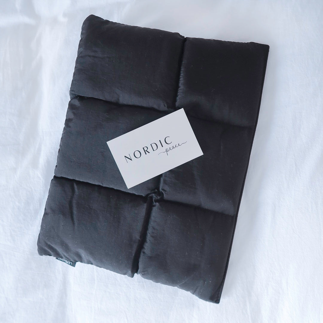 black Stylish puffer laptop case for MacBook