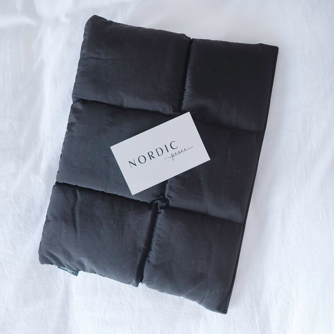 black Stylish puffer laptop case for MacBook