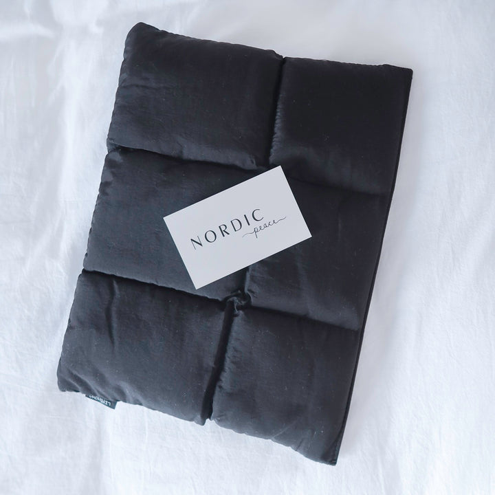 black Stylish puffer laptop case for MacBook