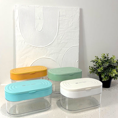 Pastel 2 in 1 Round Ice Cube Maker with Silicone Storage Box