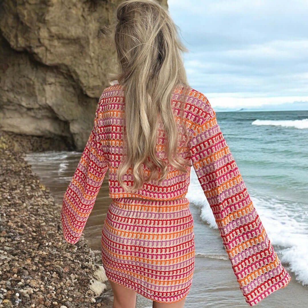 Sofie Daydream Flare Crop Top & Skirt Matching Set