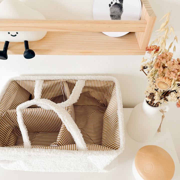 Plush storage box with compartments for easy organization