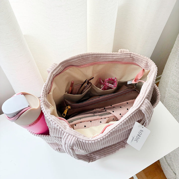 tote bag with zipper and outer pocket