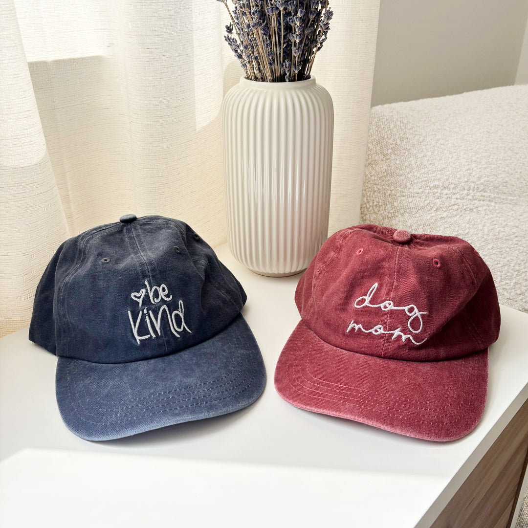 Embroidered baseball cap with soft washed fabric and relaxed fit