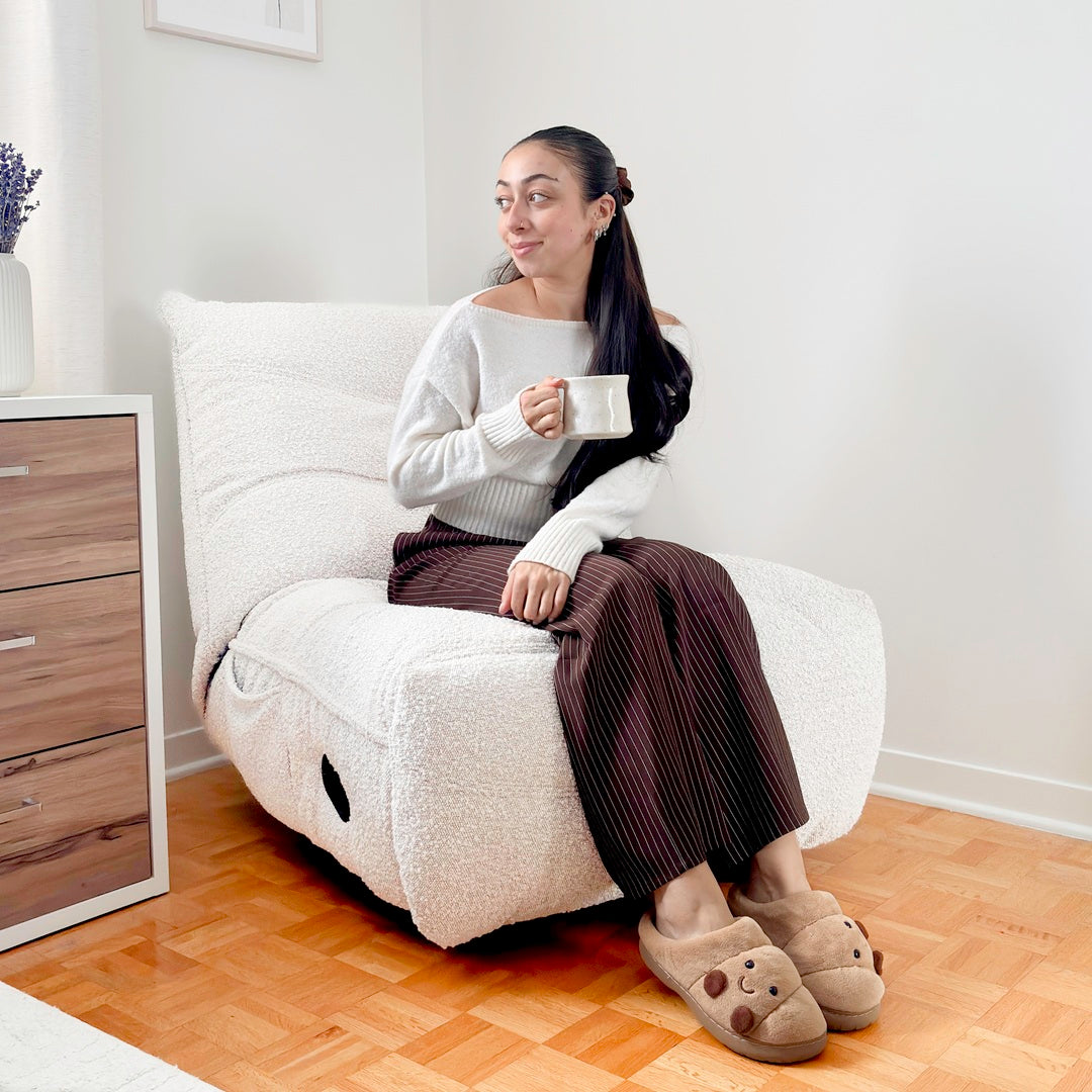 Soft and cozy croissant slippers