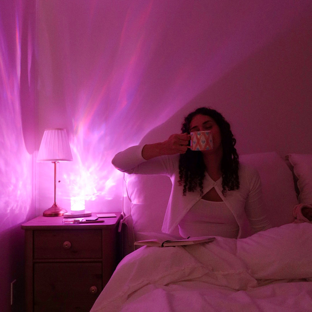 Modern crystal table lamp with RGB lighting effects