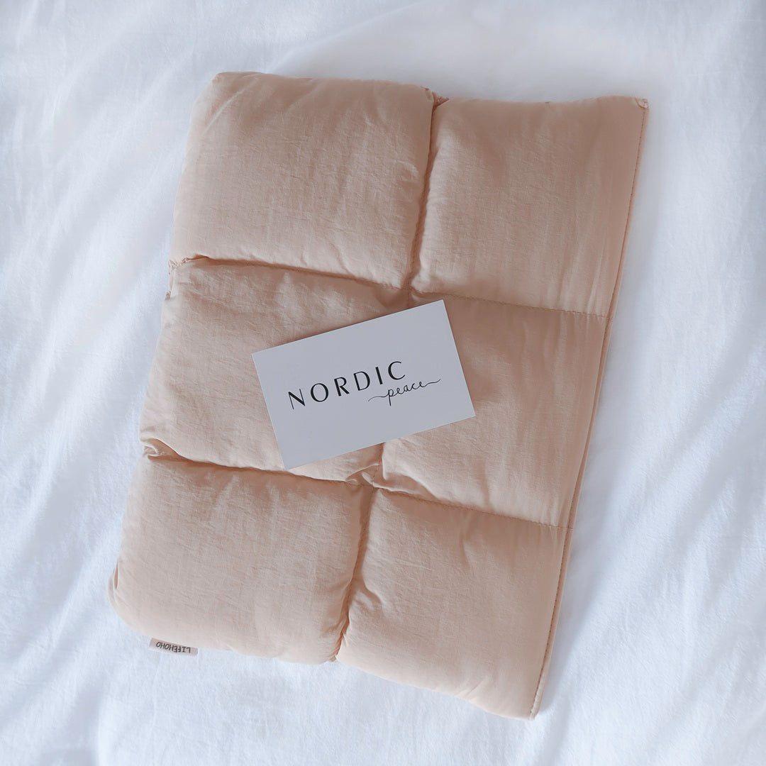 Apricot Stylish puffer laptop case for MacBook