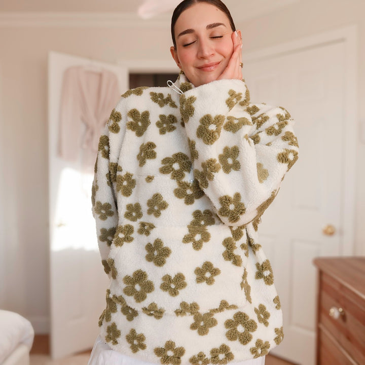 Cozy fleece pullover sweater