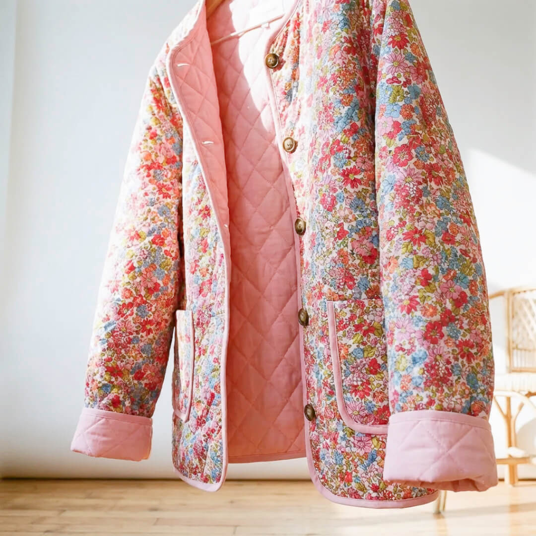 Women’s floral outerwear with soft inner lining