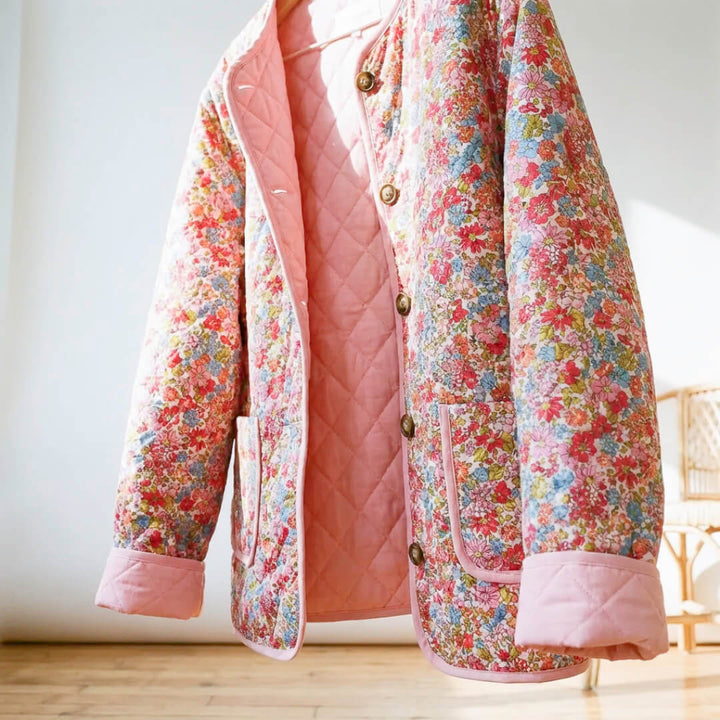Women’s floral outerwear with soft inner lining
