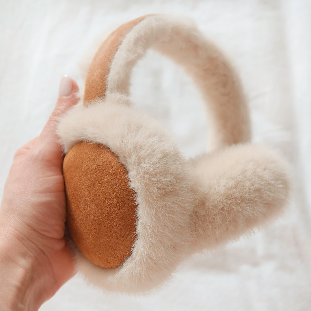 Plush winter earmuffs for women