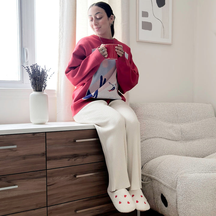 Mini Hearts Plush Slippers