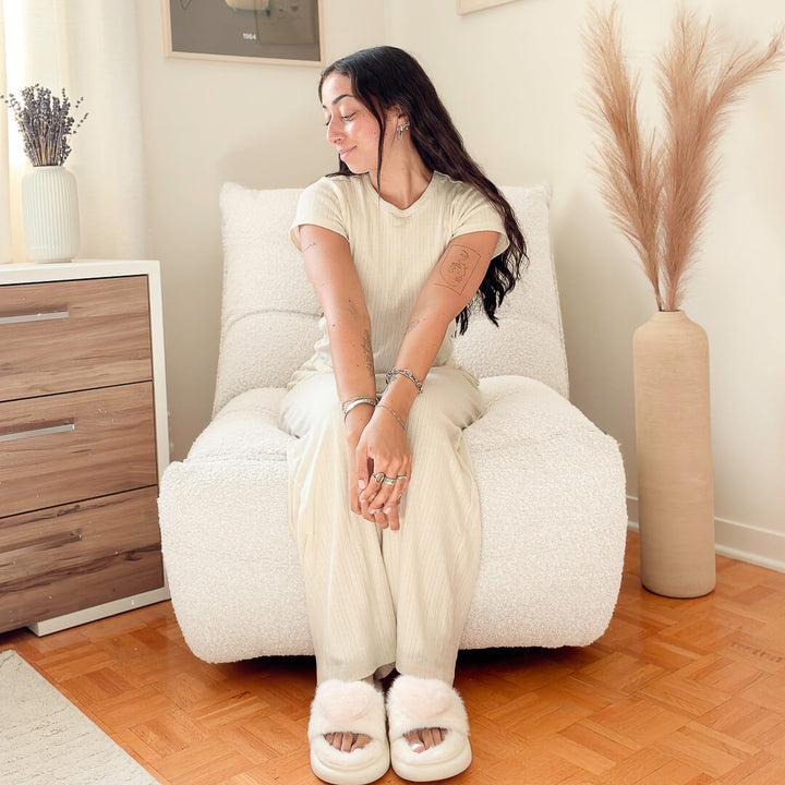 Sophia Plush Heart Slippers