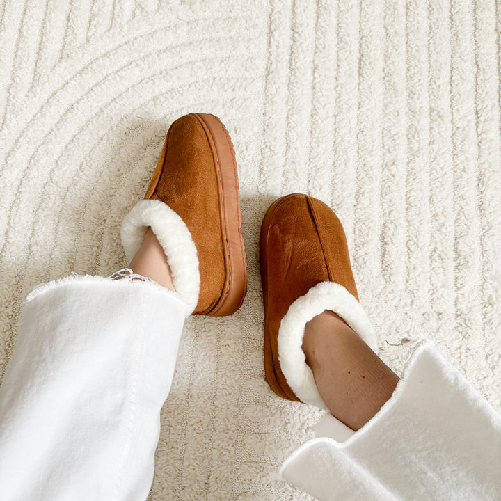 soft suede exterior and cushioned sole