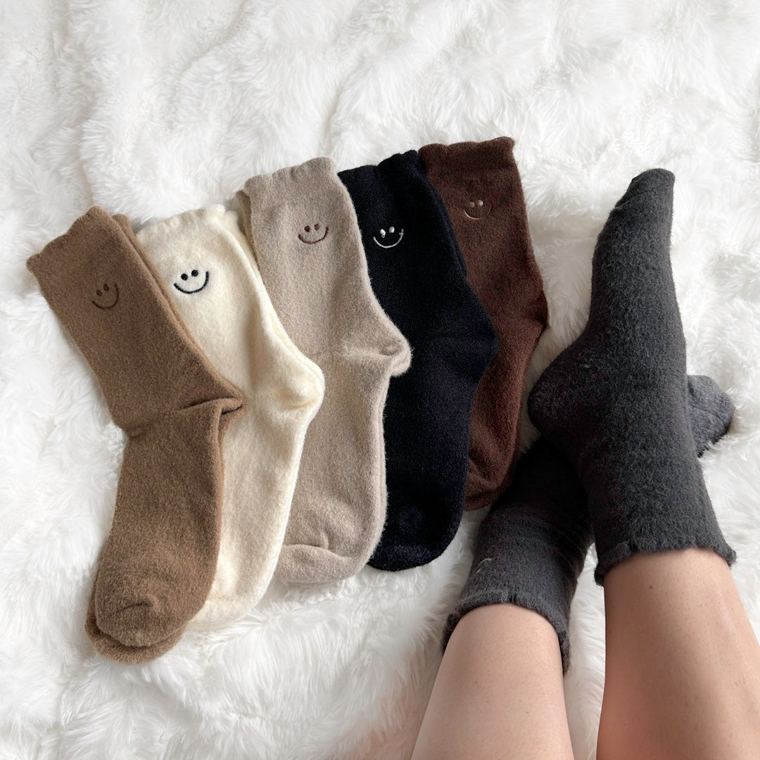 Soft fuzzy socks for women