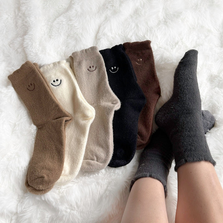 Soft fuzzy socks for women