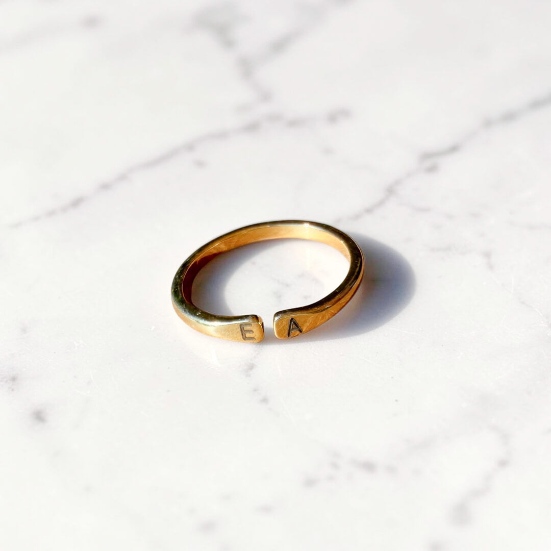 Personalized Initial Engraved Ring