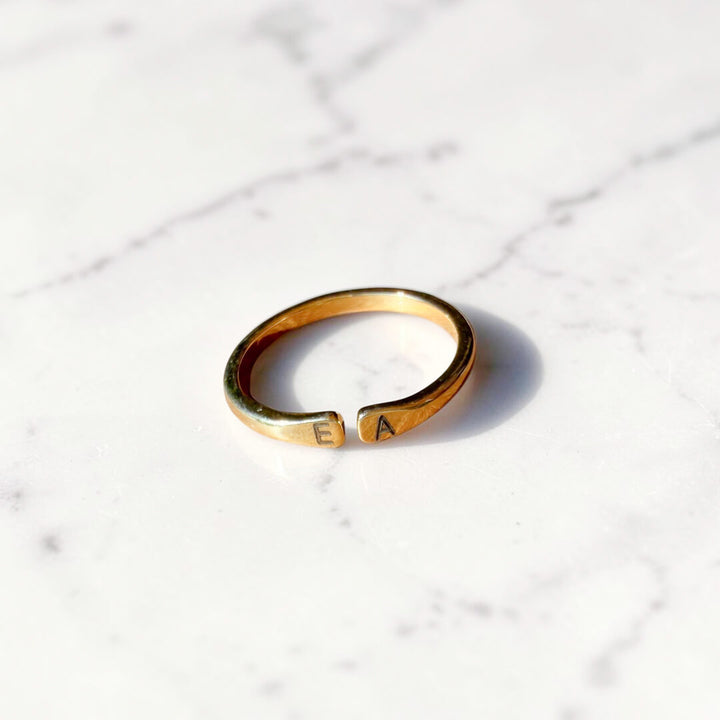Personalized Initial Engraved Ring