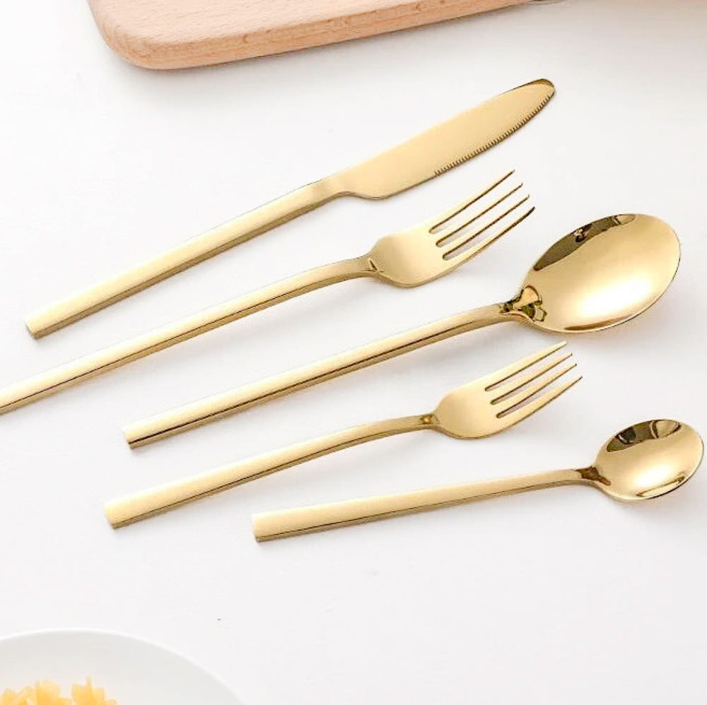 Mother’s day gift set with gold flatware cozy slippers and heart mugs