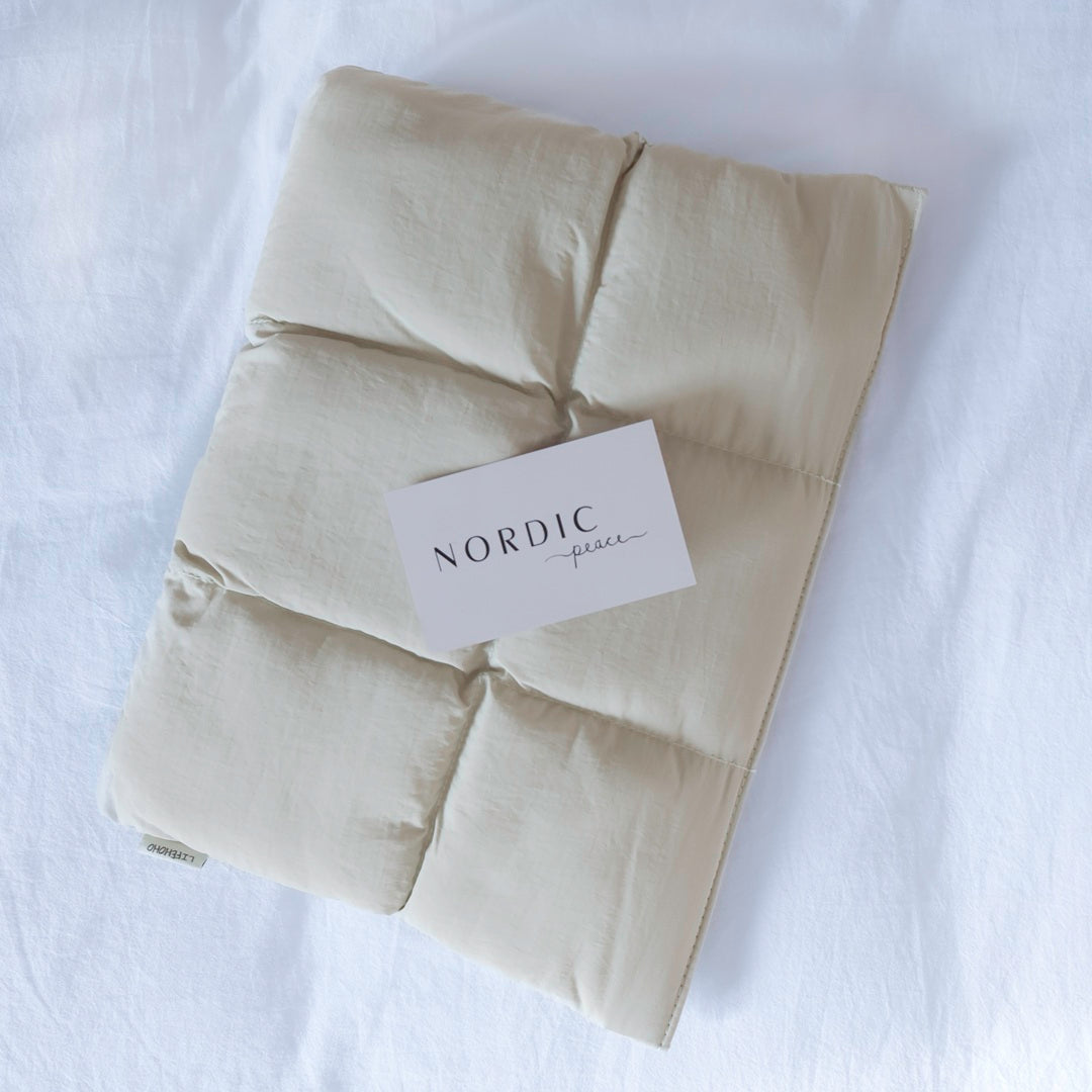 green Stylish puffer laptop case for MacBook