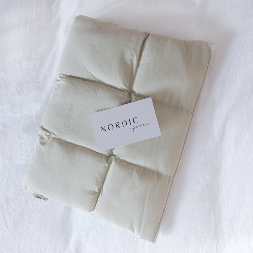 green Stylish puffer laptop case for MacBook