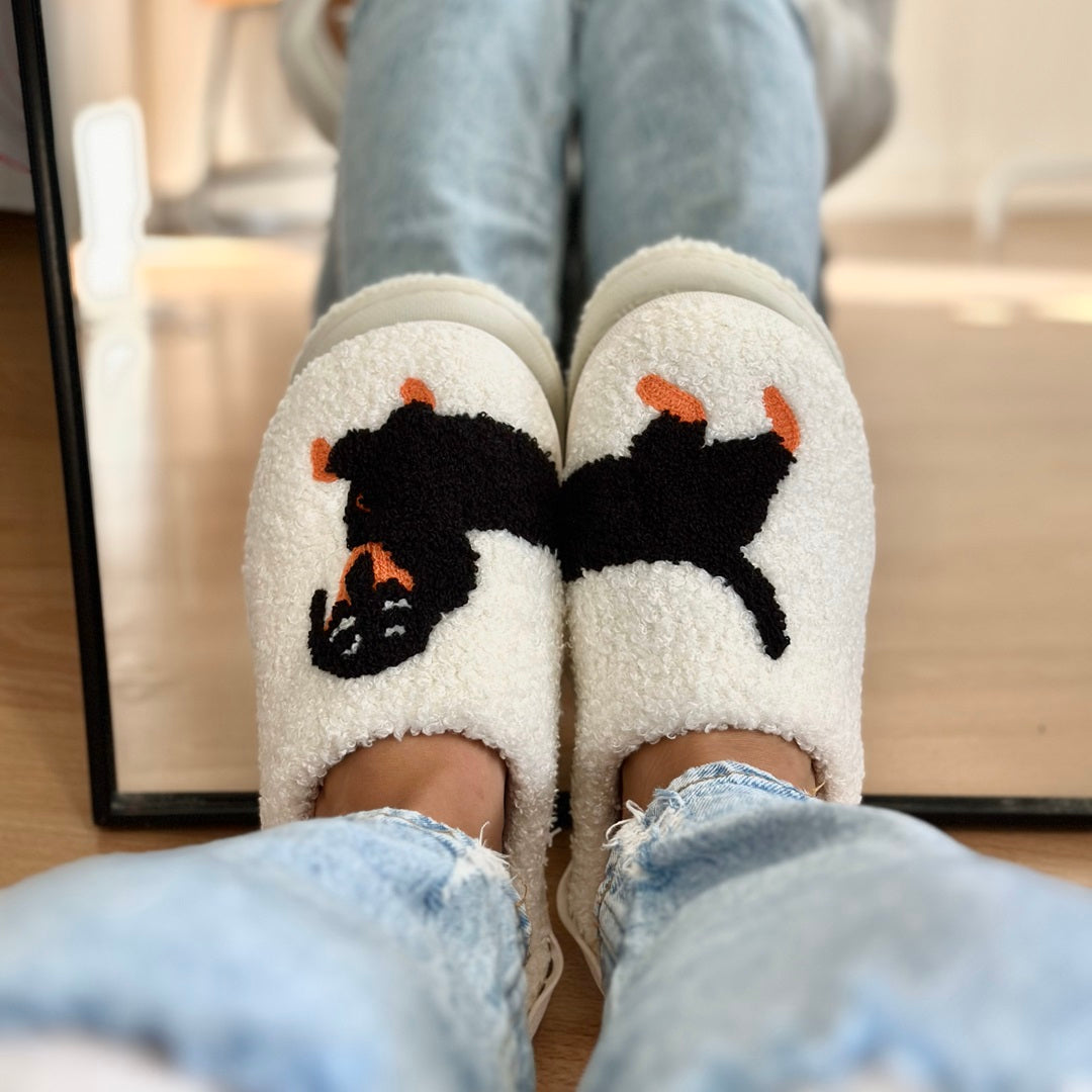 Dachshund Plush Slip-on House Slippers