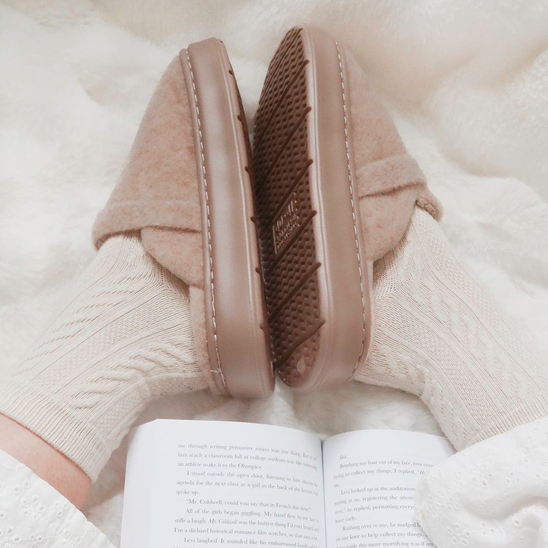 slippers for women featuring a soft fuzzy texture