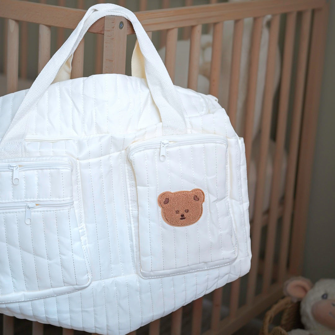 Large diaper tote bag for organizing baby essentials
