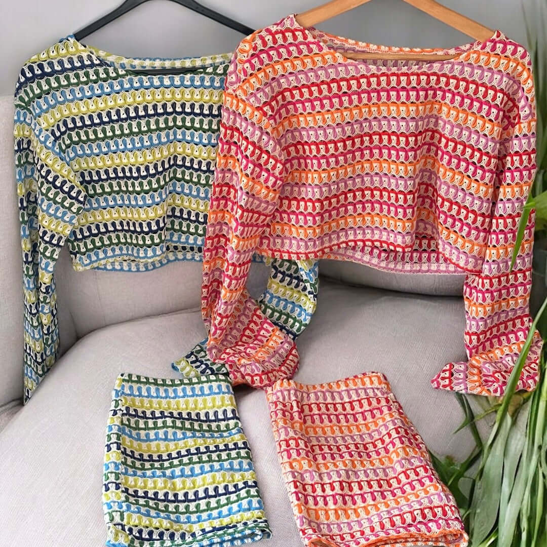 Sofie Daydream Flare Crop Top & Skirt Matching Set