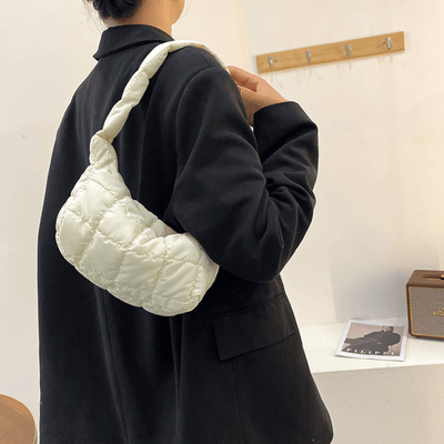 Jade Quilted Puffer Shoulder Bag