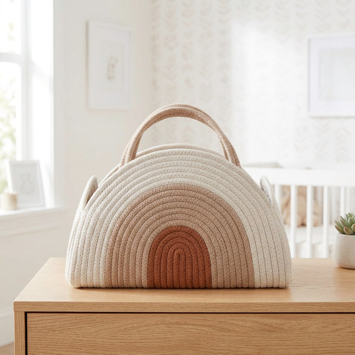 Rainbow Woven Diaper Caddy