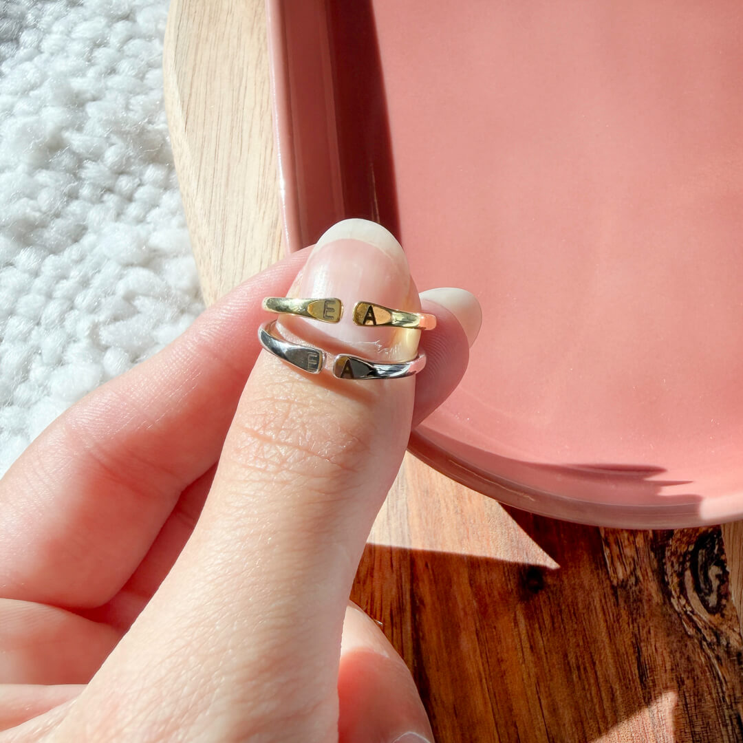 Personalized Initial Engraved Ring