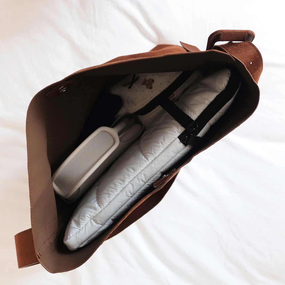 Zoe Suede Shoulder Tote Bag