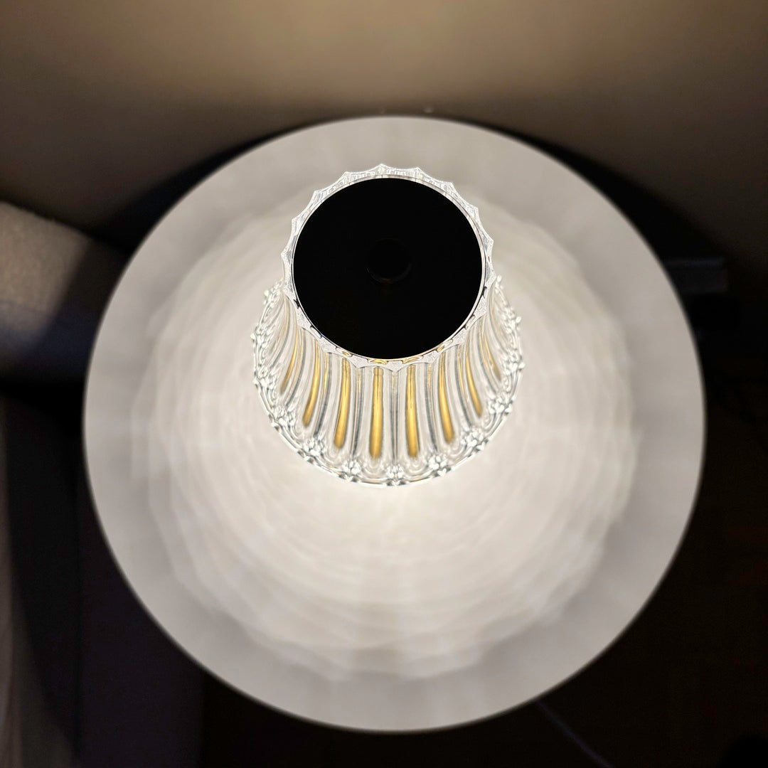 Decorative glass table lamp for bedroom or living room