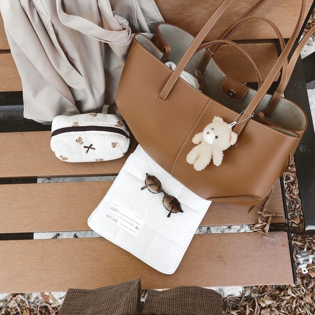 Trendy puffer-style tech case with minimalist design